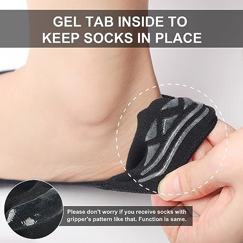 Toes Home No Show Socks Womens, Ultra Low Cut Liners Non Slip Footies for Flats Hidden Invisible Boat Summer 3 to 8 Pairs