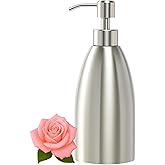Emarful 304 Stainless Steel Soap Dispenser 16oz Rust-Proof Liquid Soap Pump Bottle for Kitchen or Bathroom Countertop Hand Dish Lotion Leak-proof (Brushed Nickel)