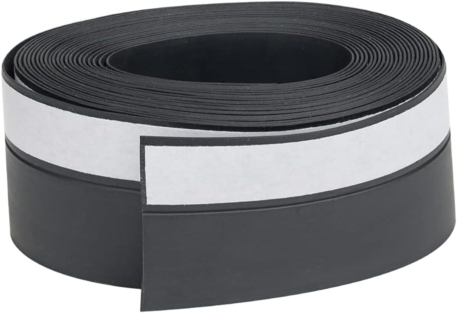 Metany Black Rubber Door Bottom Seal Strip 16.4ft Adhesive Weather Stripping