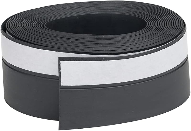 Metany Black Rubber Door Bottom Seal Strip 16.4ft Adhesive Weather Stripping