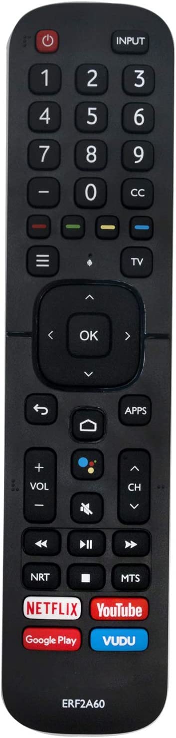 VINABTY ERF2A60 Replace Remote Control for Hisense TV 55H9020F 55H9030F 55H9040F 55H9050F 65H8F 85H6570G 75H6570G 65H6570G 43H6570G 50H6570G 75H8G 65H8G 55H8G 50H8G 43H5500G 32h5500f 32H5500G 40H5500F