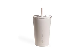 HydroJug Everyday Tumbler 14 oz – Ceramic-Lined Insulated Tumbler with Straw and Soft-Touch Lid, Cup Holder Friendly, Double-