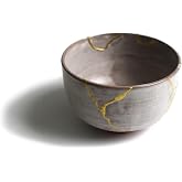 Youkoya Authentic 24k Gold Kintsugi Bowl, Hand-Crafted in Shigaraki, Japan, Perfect for Traditional Matcha Tea, One of a Kind Piece of Art