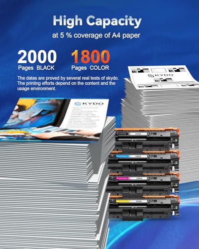 Skydo 220A Toner Compatible for H P 220A 220X Toner for Color LaserJet Pro MFP 4302dw 4302fdw 4302fdn 4202dw 4202dw, Toner Cartridge W2200A W2201A W2202A W2203A
