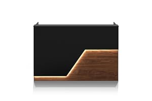 YTElantivo 63" Modern L-Shaped Reception Desk with Counter LED Light,Front Desk Reception Counter with Cable Grommet, Office Receptionist Desks for Office, Salon, Retail Checkout Stand