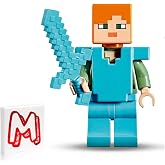 LEGO Minecraft MiniFigure - Alex (with Azure Body Armor and Sword) 21154