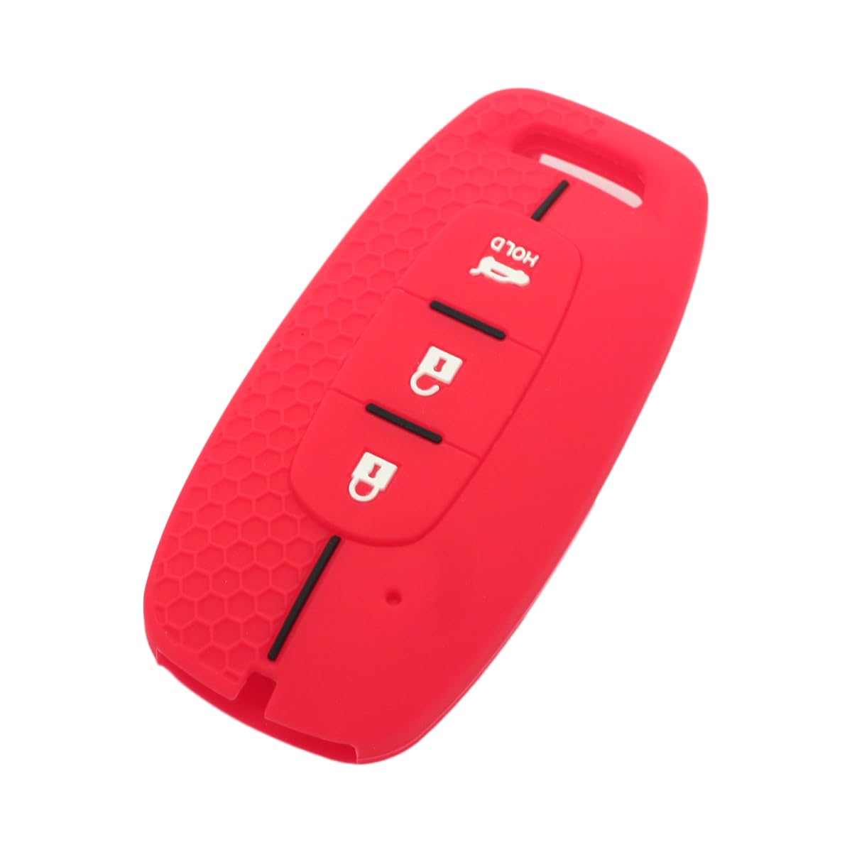 BROVACS Silicone Cover Protector Case Holder Skin Jacket Compatible with NISSAN 3 Button Smart Remote Key Fob CV9509 Red