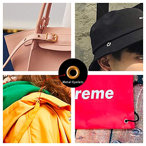 Metal Grommets Kit 3/16 inch Meiker 500Pcs MultiColor Metal Eyelets