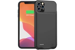 YINGYKJ Battery Case for iPhone 11 Pro Max, 10000mAh Ultra Thin Portable Protective Smart Charging Case Compatible with iPhone 11 Pro Max (6.5 inch) Rechargeable Extended Battery Charger (Black)