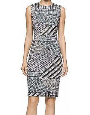 Womens Scuba Printed Wear to Work Dress