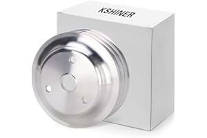 KSHINER Triple 3 Groove Aluminum LWP Water Pump Crank Pulley for Chevy SBC GM Parts#8859