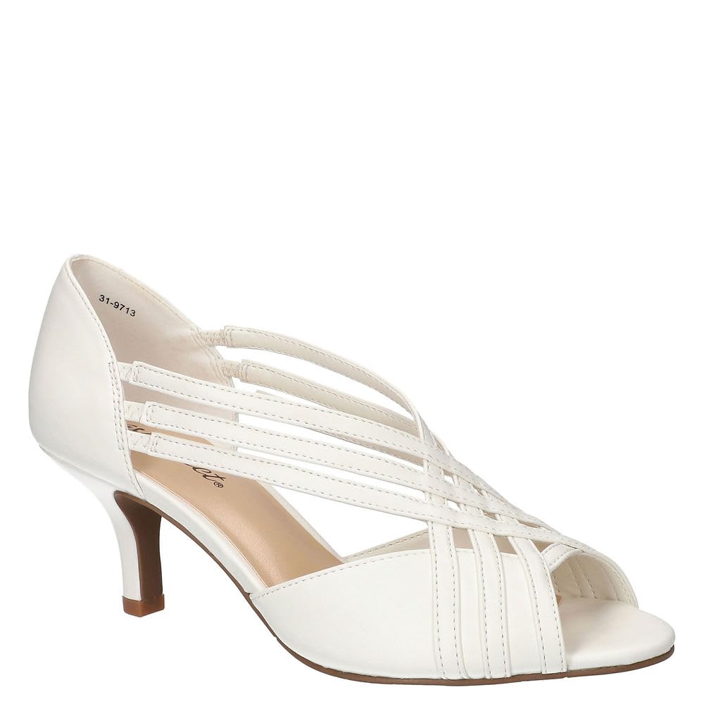 Easy Street Women’s Oceana Pump, White, 6 Wide