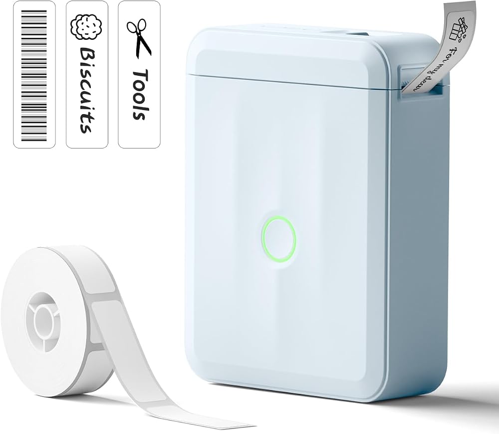 NIIMBOT D110 Mini Label Maker Bluetooth Thermal Printer Blue