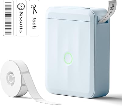 NIIMBOT D110 Mini Label Maker Bluetooth Thermal Printer Blue
