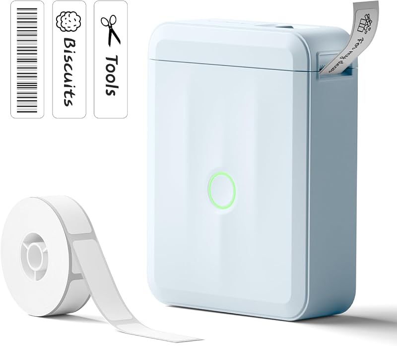 NIIMBOT D110 Mini Label Maker Bluetooth Thermal Printer Blue