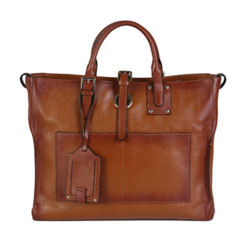 Womens Leather Laptop Briefcase Work Office Bag Messenger ...