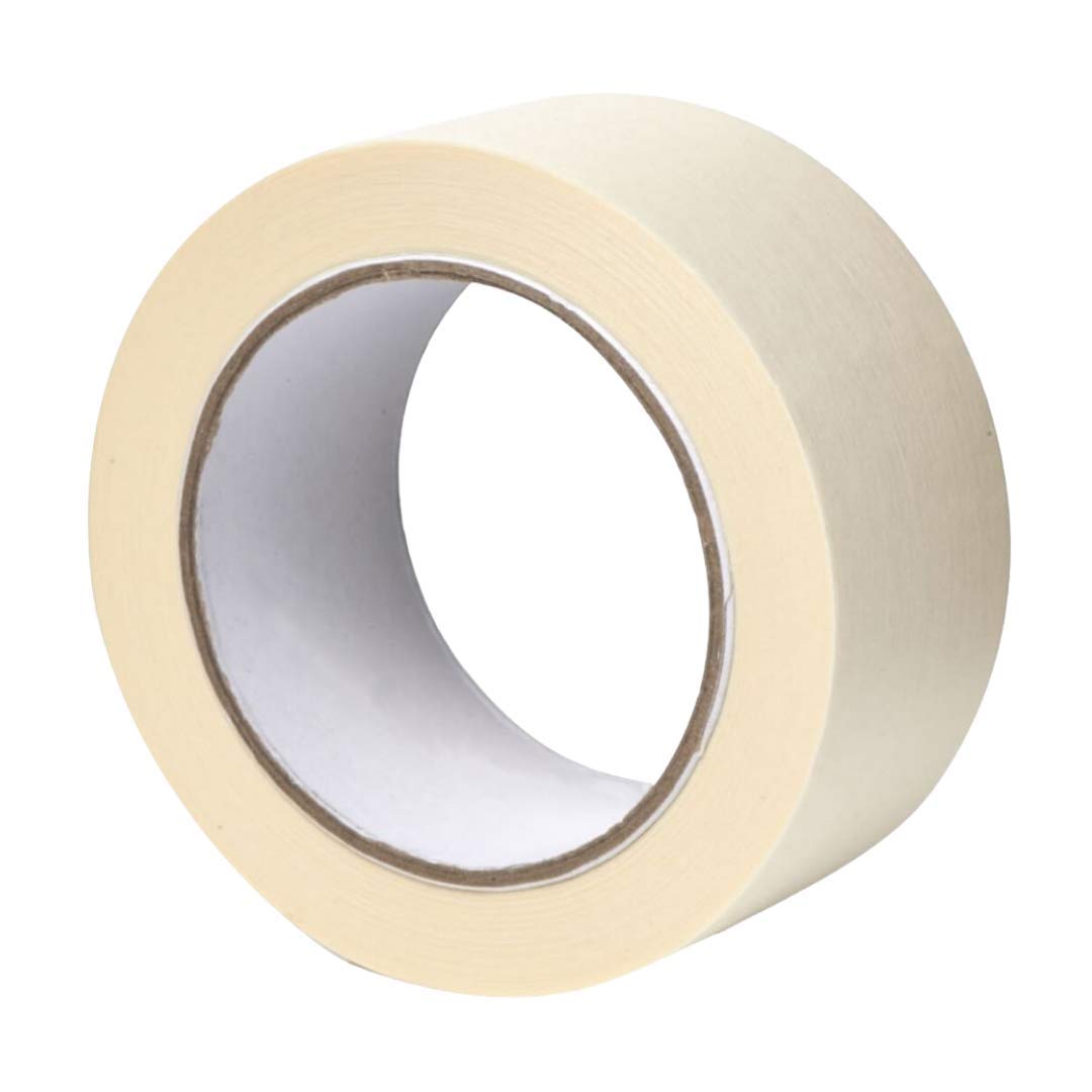 Gocableties Masking Tape, 50mm (2”) x 50m, Cream Painters Tape for Painting, Decorating and DIY, 1 Roll