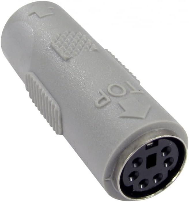 rhinocables PS/2 Keyboard Mouse Coupler Female to Female 6-Pin Mini Din Retro