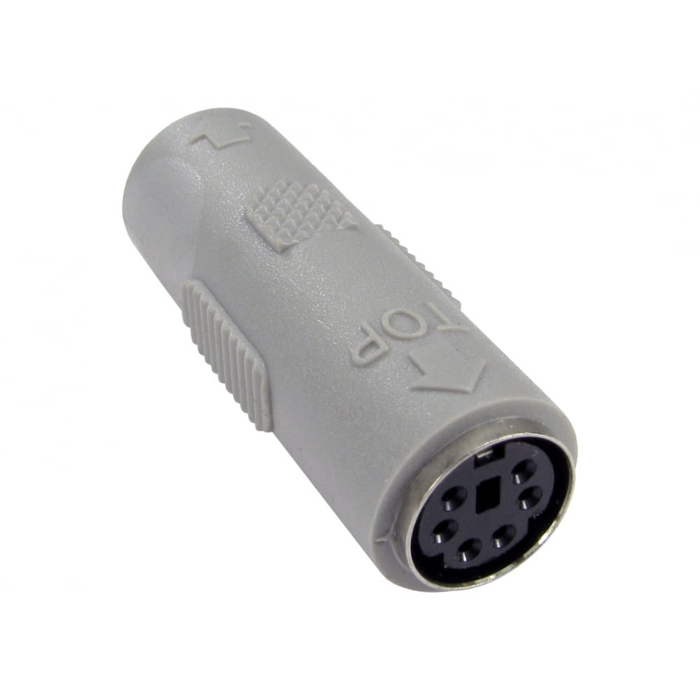 rhinocables - PS/2 Keyboard Mouse Coupler | 6-Pin Mini Din Female to Female | Seamless Connectivity | Space-Saving Design | Retro Computing Compatible | PS2 Keyboard Adapter