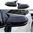 CEBAT ABS Rearview Mirror Guard Cover Trim Side Door Moulding Shell Auto Exterior Decoration Accessories for Toyota Corolla 2020 2021 2022 2023 2024 2025(Carbon Fiber)