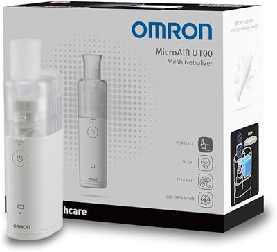 Omron MicroAir U100 Portable Nebuliser Silent Battery Nebuliser for Adults