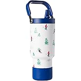 Simple Modern Trek Pivot | 30oz Flip Straw Tumbler with Handle | Water Bottle & Boot | Interchangeable Straw & Chug Lids | Insulated Stainless Steel Jug | Gym Sports Outdoors | Downhill Skiing