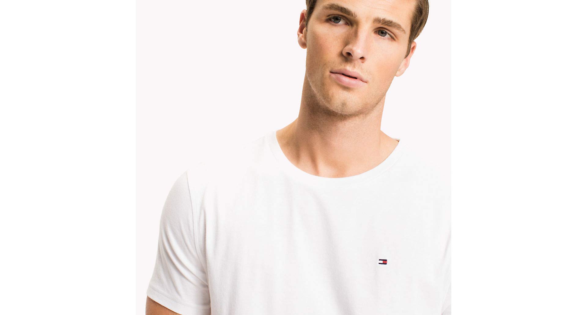 Tommy Hilfiger Herren T-Shirt Kurzarm Rundhalsausschnitt, Weiß (White), M 3