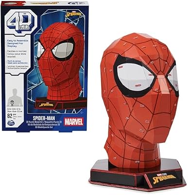 , kit de maquete de puzzle 3D do Homem-Aranha 82 peças Homem-Aranha para decoração de secretária Brinquedos de construção puzzle 3D para adultos e crianças a partir dos 12 anos