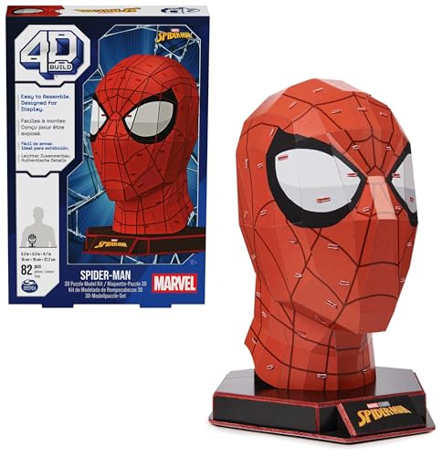 , kit de maqueta de rompecabezas en 3D de Spider-Man 82 piezas Spider-Man para decoración de escritorio Juguetes de construcción Rompecabezas en 3D para adultos y niños a partir de 12 años