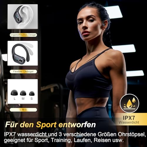 AI Headphones Translator, 3-in-1 Bluetooth 5.4 Real Time Voice Translator Headphones 164 Languages with App, 75 Hours Translator Earphones with Ear Hooks and ENC Mic, 6 Translation Modes for Business