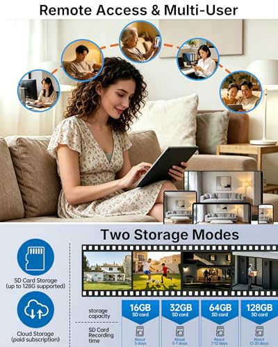 4G Solar Camera Outdoor, 3 Lens 3 Screen Surveillance CCTV Outdoor Camera for Home Security, V380 pro Human Detect Security Camera with Solar Panel, Motion Detection, PIR Alarm, Color Night Vision