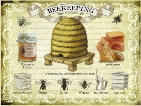 Beekeeping small steel sign 200mm x 150mm (og)