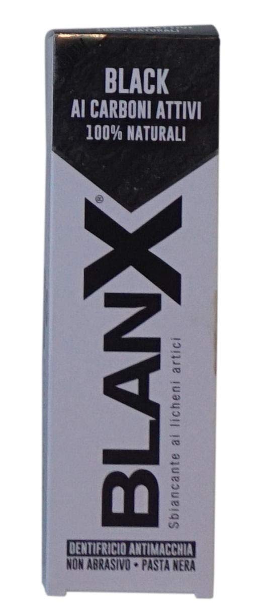 BlanX:"Black" Whitening Black Toothpaste - 2.54 Fluid Ounces (75ml) Tube [ Italian Import ]