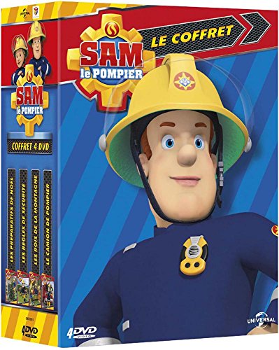 Sam Le Pompier - Coffret : Les Règles De Sécurité + Les Rois De La Montagne + Les Préparatifs De Noël + Le Camion De Pompier - Pack