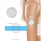 60Pack Libre Sensor Covers Latex-Free Medical Waterproof Adhesive Patches | Hypoallergenic and Strong Stick 15-Day Long Stay for Freestyle Libre 2/3 Precut CGM Tape,with No Glue On The Center