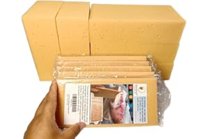 QUALIALL Car Wash Sponges, 5 Pack, Extra Soft Coral, Scratch Free, 8.3x4.38x2.8 inches, Great for Sensitive Surfaces