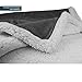 PAVILIA Sherpa Fleece Throw Blanket for Couch, Dark Grey, Plush Soft Fuzzy Sofa Blanket, Cozy Reversible Winter Throw for Women Men, 50x60 Inches
