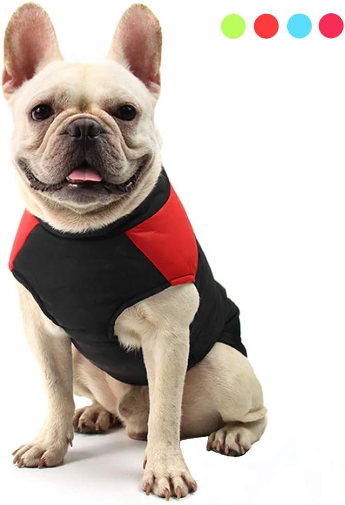 FEimaX Dog Coat Waterproof Winter Warm Jacket Puppy Vest Outdoor Pet Windproof Apparel Dog Clothes for Cold Weather Soft Padded Harness with D-ring for Small Medium Large Dogs