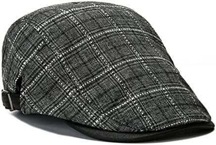 Laymily Cotton Solid Adjustable Ivy Irish Newsboy Golf lattice Cap Men's Gatsby Hat