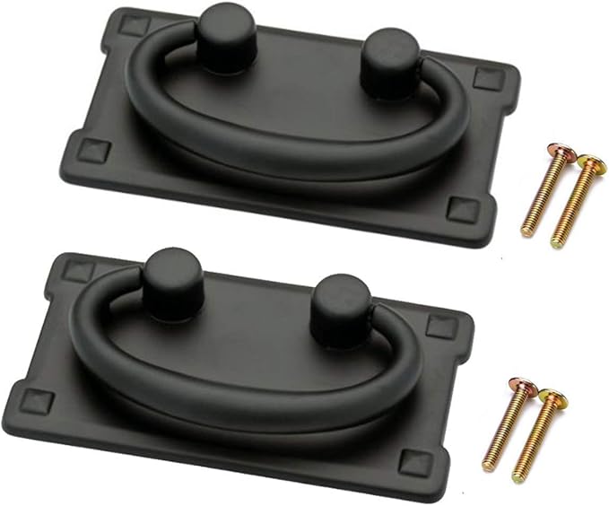 4er Set Retro Möbelgriffe Aus Zinklegierung - Vintage Schrankgriffe Mit Ring-Design