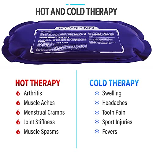 Ice Pack, 2 Reusable Hot and Cold Ice Packs for Injuries, Joint Pain, Muscle Soreness and Body Inflammation - Reusable Gel Wraps - Adjustable & Flexible for Knees, Back, Shoulders, Arms and Legs