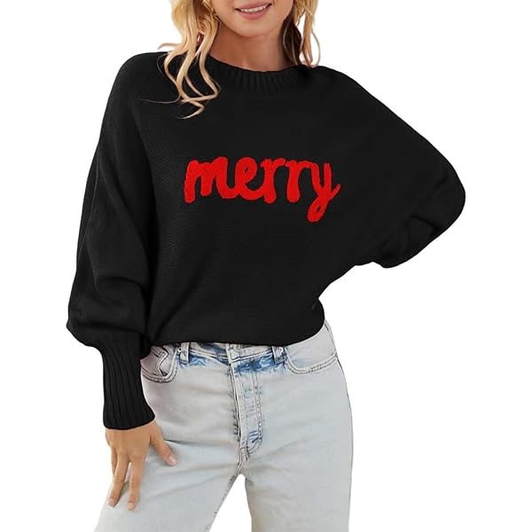 MARZXIN Women 2026 Holiday Graphic Sweater Casual Pullover Tops