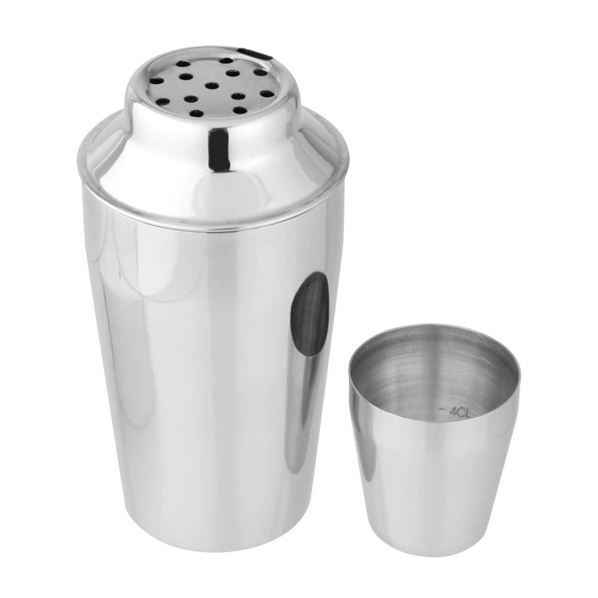 Fackelmann Cocktailshaker of Stainless Steel, Silver, 5-Inch