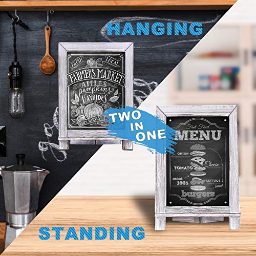 Vsadey Chalkboard Sign 15" X 12" Rustic Chalkboard Easel Tabletop Chalk Board with Magnetic Surface and Hanging Hook Wooden Frame, Compatible with Liquid Chalk Markers for Wedding, Kitchen, Bar, Cafe - Thumbnail 2