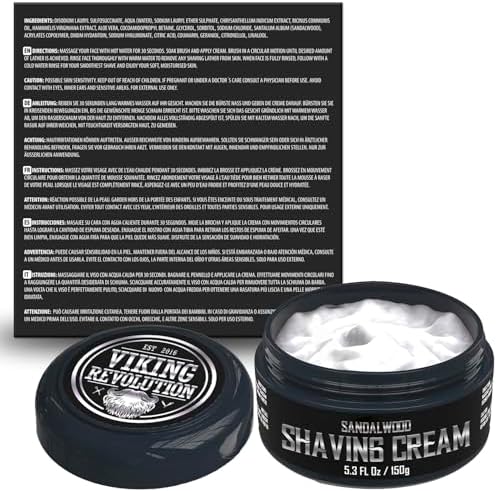 - Luxus-Rasiercreme Männer - Sandelholzduft - Weiche, Glatte & Seidige Shaving Cream Men - Reichhaltiger Schaum für die Sanfteste Rasur - 150 g