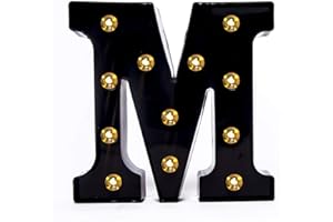 Foaky Black LED Marquee Number Lights Sign Light Up Marquee Number Lights Sign for Night Light Wedding Birthday Party Battery Powered Christmas Lamp Home Bar Decoration