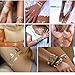 Fun of Jewelry Metallic Golden and Silver Temporary Tattoo Fake Tattoo Waterproof Non-toxic Tattoo Stickers Assorted Set of 11 Pcs 160+ Designs