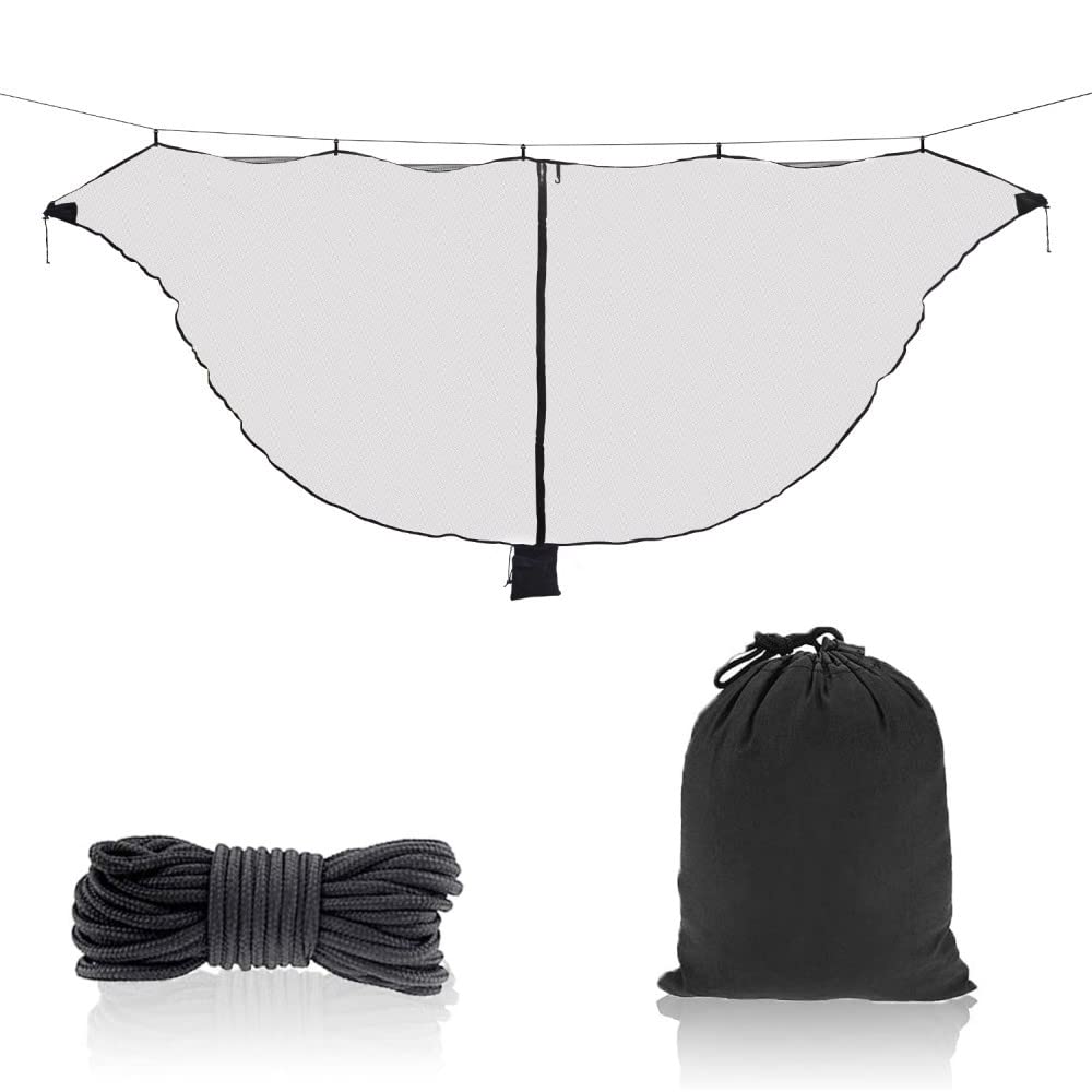 Alyssa-No Bite Safely Compatible with All Hammocks Full-length Zippered Entry Spacious Interior with Plenty of Space, Mosquito Nets, Pyramids, Single Camping Beds.
