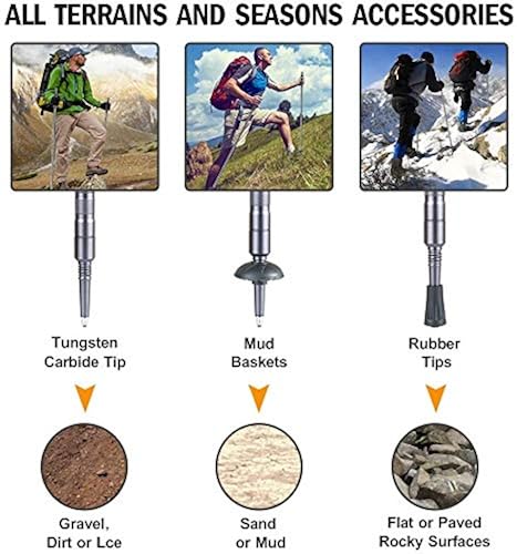 Hiking Pole Detachable Lightweight for Hiking Stick Walking Pole