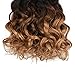 8 Inch Water Wave Human Hair Ombre Bundles T1B/27 Ombre Hair Weave 4pcs For Bob Weave 200g/Pack Two Tone Ombre Color Black and Honey brown Color Hair Extension (8inch4pcs,T1B/27)